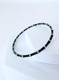 Thin Bamboo Bracelet - Black-230 Jewelry-Golden Stella-Coastal Bloom Boutique, find the trendiest versions of the popular styles and looks Located in Indialantic, FL