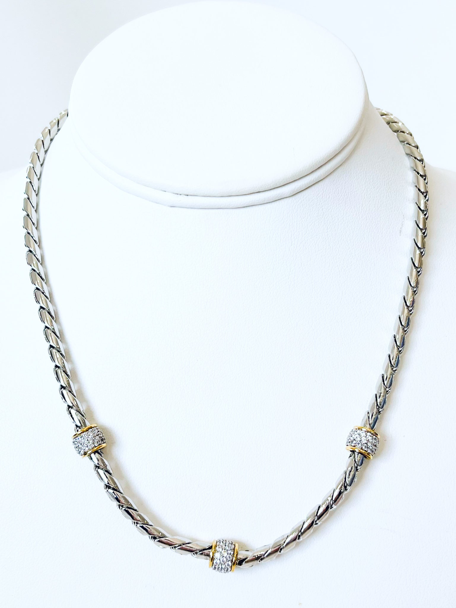Station Micropave Magnetic Necklace-230 Jewelry-Golden Stella-Coastal Bloom Boutique, find the trendiest versions of the popular styles and looks Located in Indialantic, FL