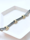 Two Tone X Box Chain Bracelet-230 Jewelry-NYC-Coastal Bloom Boutique, find the trendiest versions of the popular styles and looks Located in Indialantic, FL
