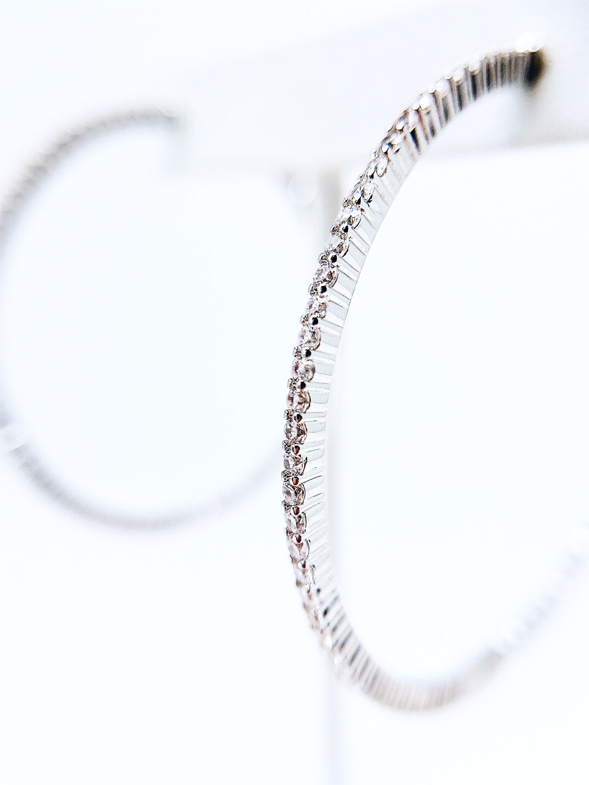 Clear 2.25" Double Vision Hoop Earrings-230 Jewelry-NYC-Coastal Bloom Boutique, find the trendiest versions of the popular styles and looks Located in Indialantic, FL