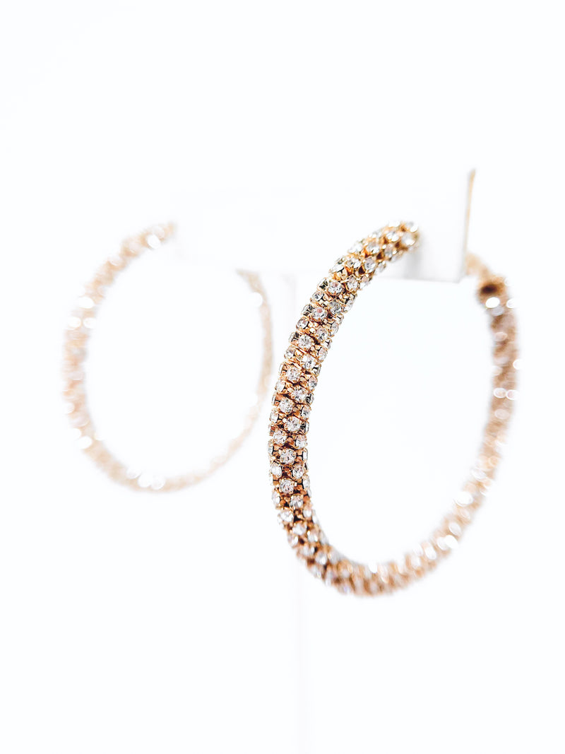 CZ Micropaved Hoop Earrings-230 Jewelry-NYW-Coastal Bloom Boutique, find the trendiest versions of the popular styles and looks Located in Indialantic, FL