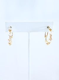 Saddle Link Hoop Earrings-230 Jewelry-NYC-Coastal Bloom Boutique, find the trendiest versions of the popular styles and looks Located in Indialantic, FL