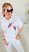 Sequin Bubbly Tee - White-120 Graphic-Why Dress-Coastal Bloom Boutique, find the trendiest versions of the popular styles and looks Located in Indialantic, FL