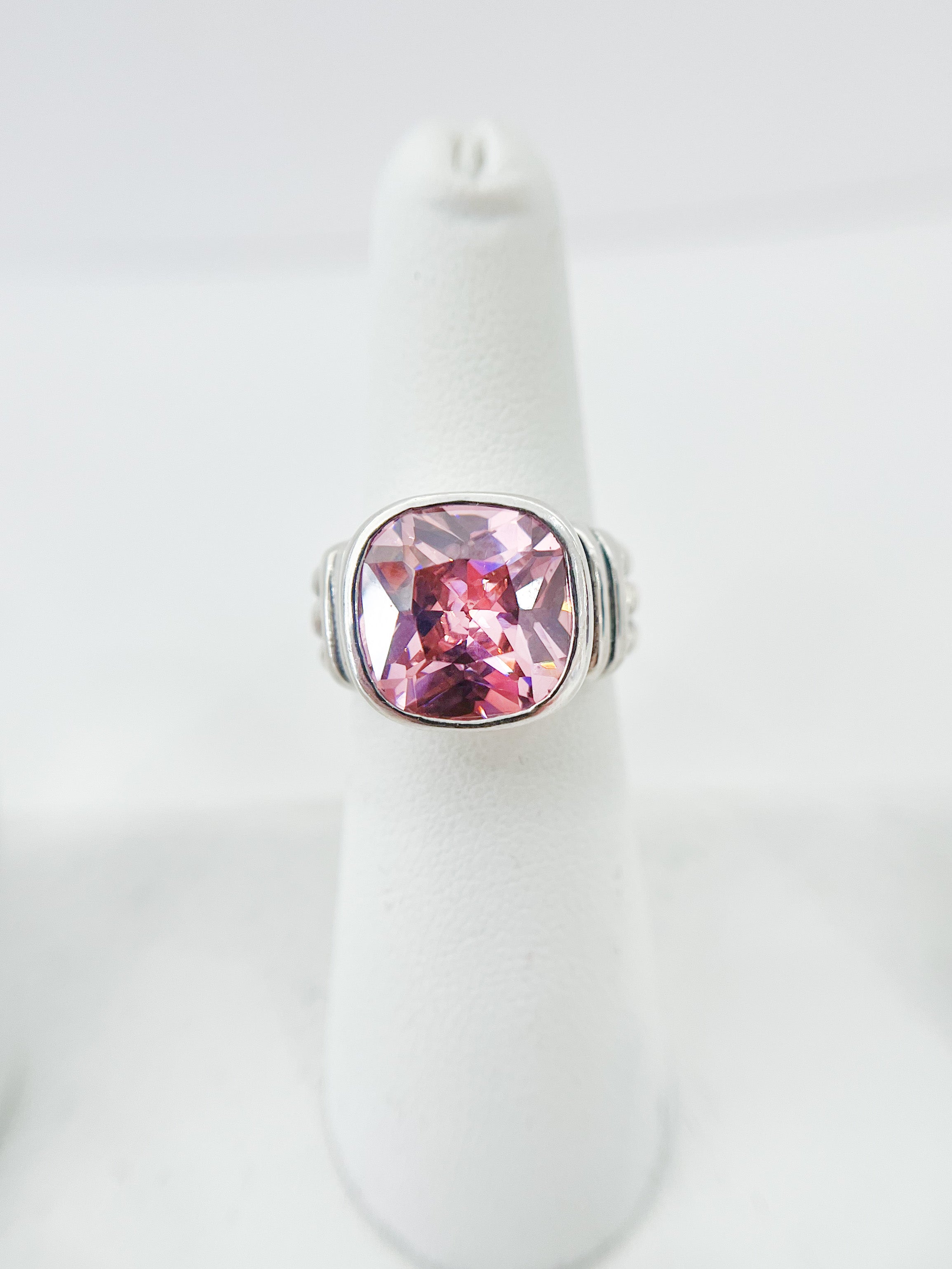 Sterling Silver Pink Triple Cable Twist Ring-230 Jewelry-Oriental Treasure-Coastal Bloom Boutique, find the trendiest versions of the popular styles and looks Located in Indialantic, FL
