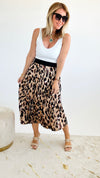 Fierce Pleated Skirt - Brown-170 Bottoms-See and Be Seen-Coastal Bloom Boutique, find the trendiest versions of the popular styles and looks Located in Indialantic, FL