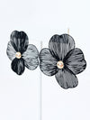 Statement Flower Earrings - Black-230 Jewelry-Golden Stella/WONA-Coastal Bloom Boutique, find the trendiest versions of the popular styles and looks Located in Indialantic, FL
