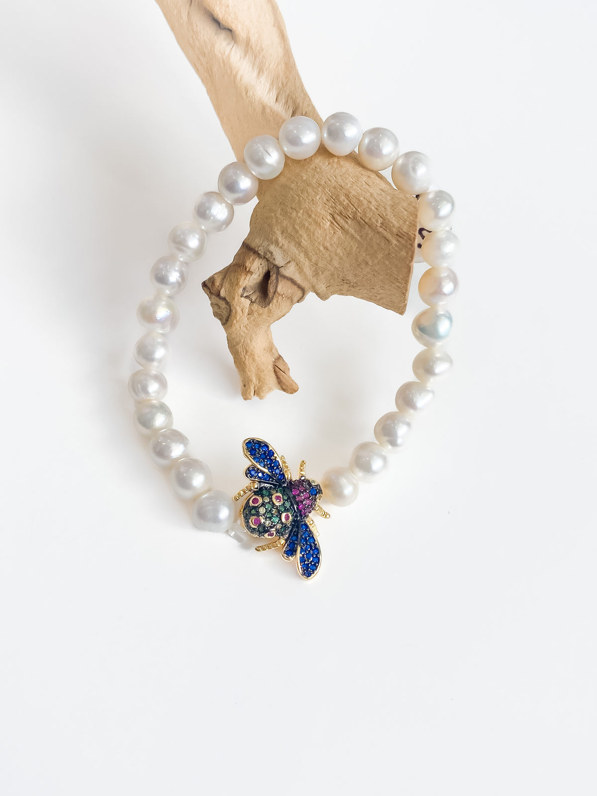 Colorful Bee Pearl Bracelet-230 Jewelry-NYC-Coastal Bloom Boutique, find the trendiest versions of the popular styles and looks Located in Indialantic, FL