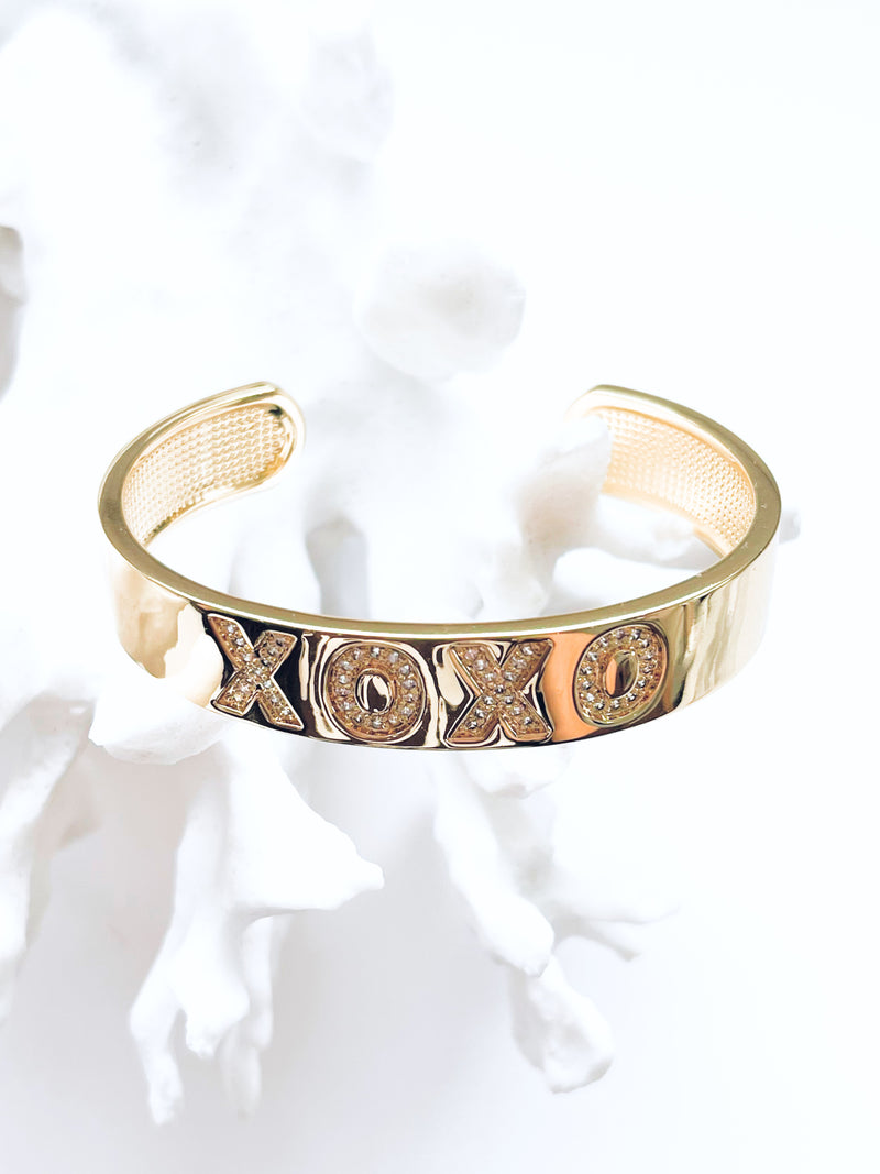 XOXO Cuff Bracelet-230 Jewelry-NYC-Coastal Bloom Boutique, find the trendiest versions of the popular styles and looks Located in Indialantic, FL