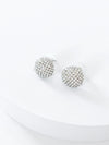 Paved Crystal Dome Post Earring-230 Jewelry-Golden Stella-Coastal Bloom Boutique, find the trendiest versions of the popular styles and looks Located in Indialantic, FL