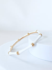Bamboo Bracelet - White-230 Jewelry-Golden Stella-Coastal Bloom Boutique, find the trendiest versions of the popular styles and looks Located in Indialantic, FL