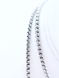 Stainless Steel Box Chain Necklace-230 Jewelry-NYC-Coastal Bloom Boutique, find the trendiest versions of the popular styles and looks Located in Indialantic, FL