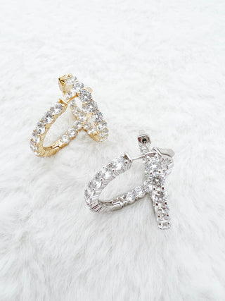 NYC Chunky Double Vision Earrings 1”-230 Jewelry-NYC-Coastal Bloom Boutique, find the trendiest versions of the popular styles and looks Located in Indialantic, FL