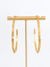 CZ Crescent Hoop Earrings - Julie Vos-230 Jewelry-Julie Vos-Coastal Bloom Boutique, find the trendiest versions of the popular styles and looks Located in Indialantic, FL