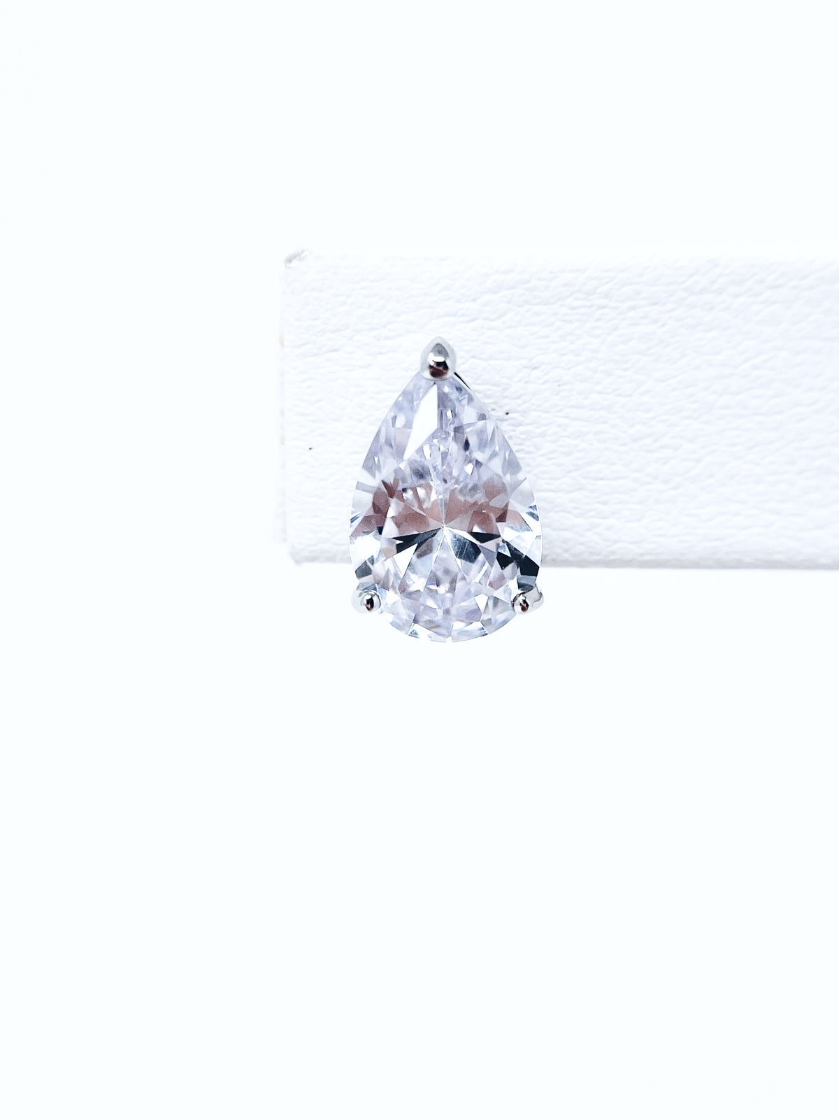 Pear Stud Earrings - Clear/Silver-NYC-Coastal Bloom Boutique, find the trendiest versions of the popular styles and looks Located in Indialantic, FL