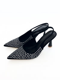 Suede Rhinestones Slingback Pumps-250 Shoes-Darling-Coastal Bloom Boutique, find the trendiest versions of the popular styles and looks Located in Indialantic, FL