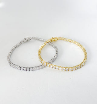 Gold Plated 7" Tennis Bracelet-230 Jewelry-NYC-Coastal Bloom Boutique, find the trendiest versions of the popular styles and looks Located in Indialantic, FL