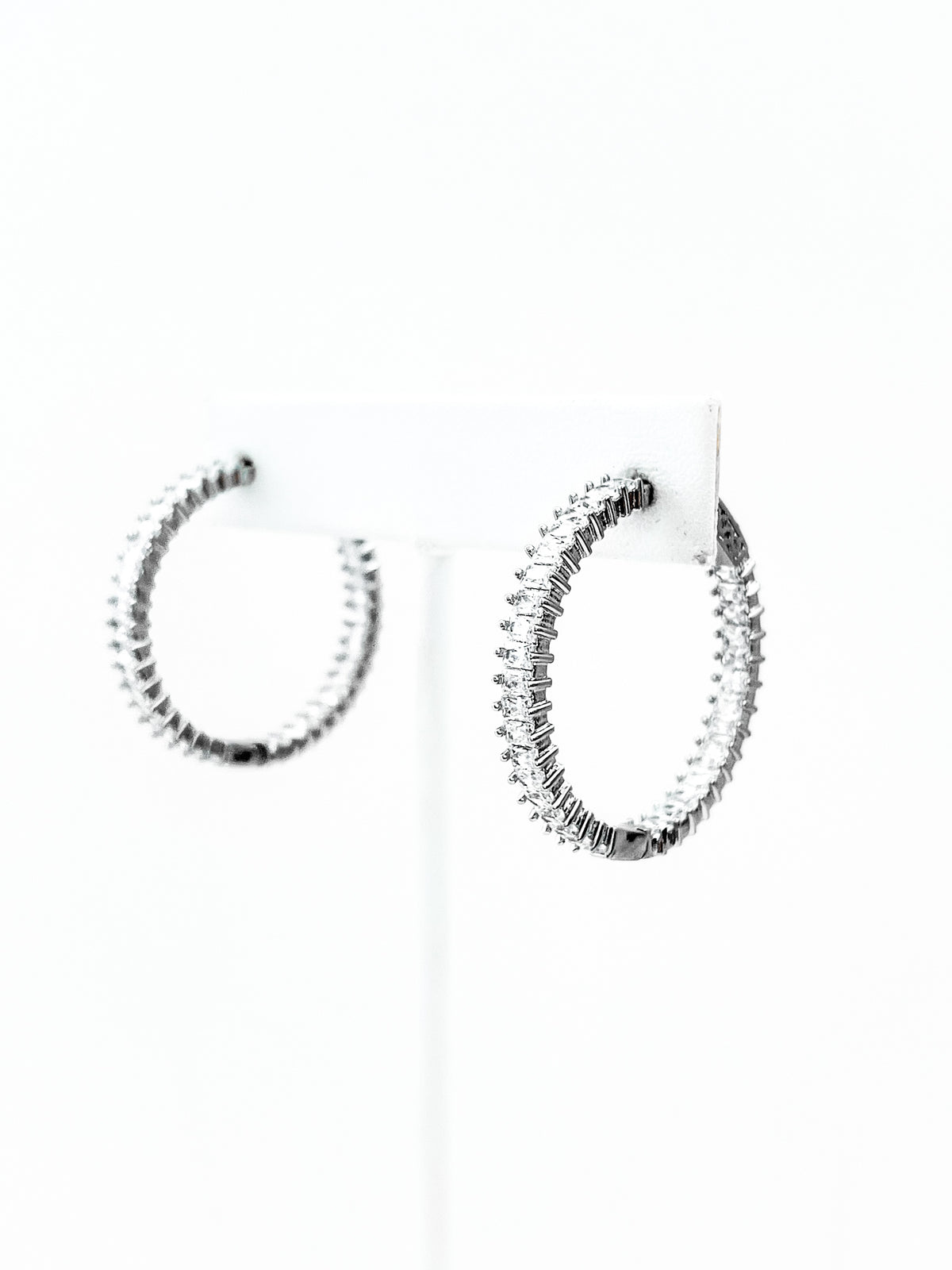 Double Vision Hoop Earrings-230 Jewelry-Italian Ice-Coastal Bloom Boutique, find the trendiest versions of the popular styles and looks Located in Indialantic, FL
