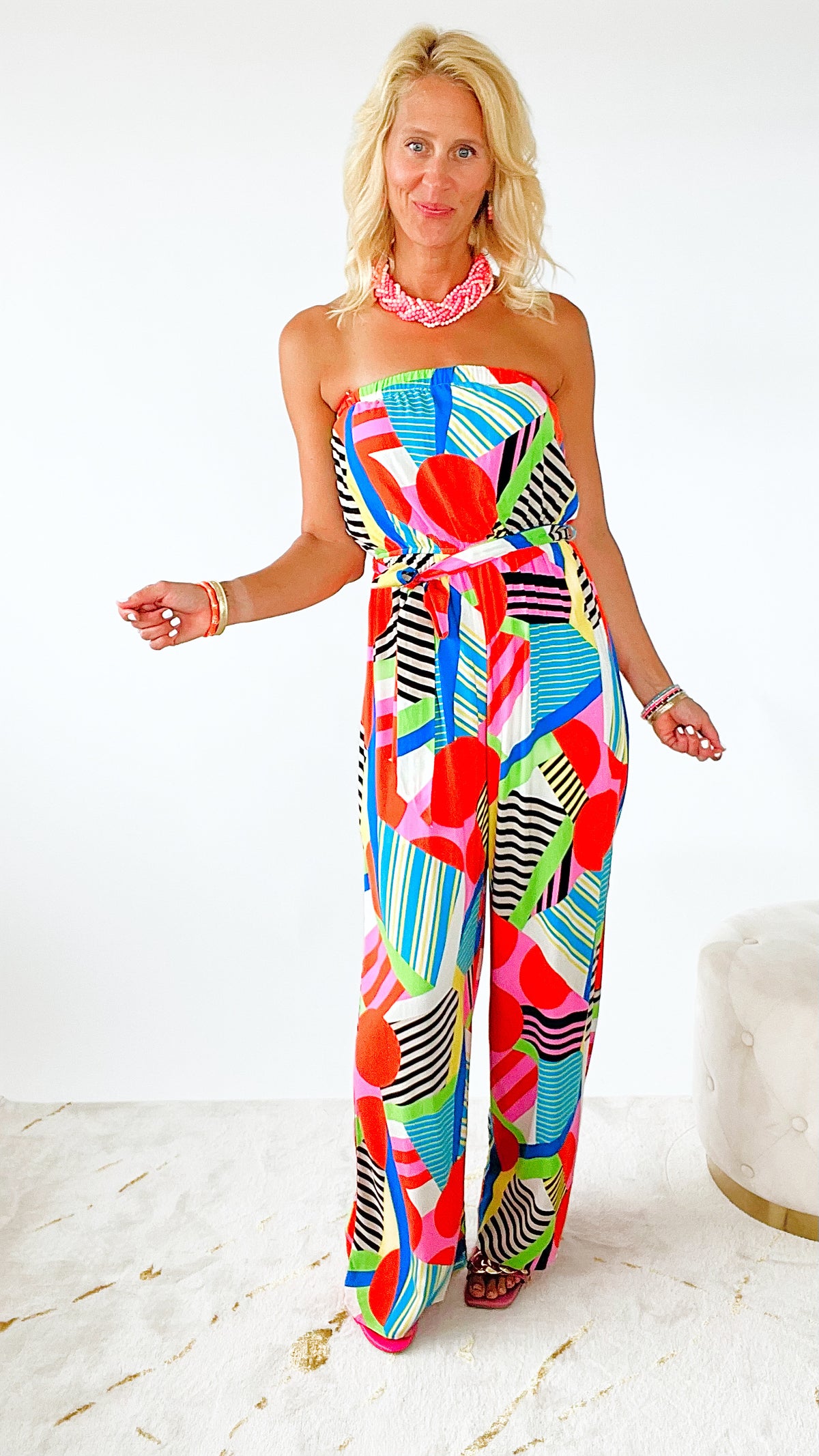 Rome Strapless Jumpsuit-200 Dresses/Jumpsuits/Rompers-Andree By Unit-Coastal Bloom Boutique, find the trendiest versions of the popular styles and looks Located in Indialantic, FL