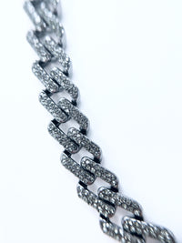 Gunmetal Black CZ Cuban Necklace-230 Jewelry-Darling-Coastal Bloom Boutique, find the trendiest versions of the popular styles and looks Located in Indialantic, FL