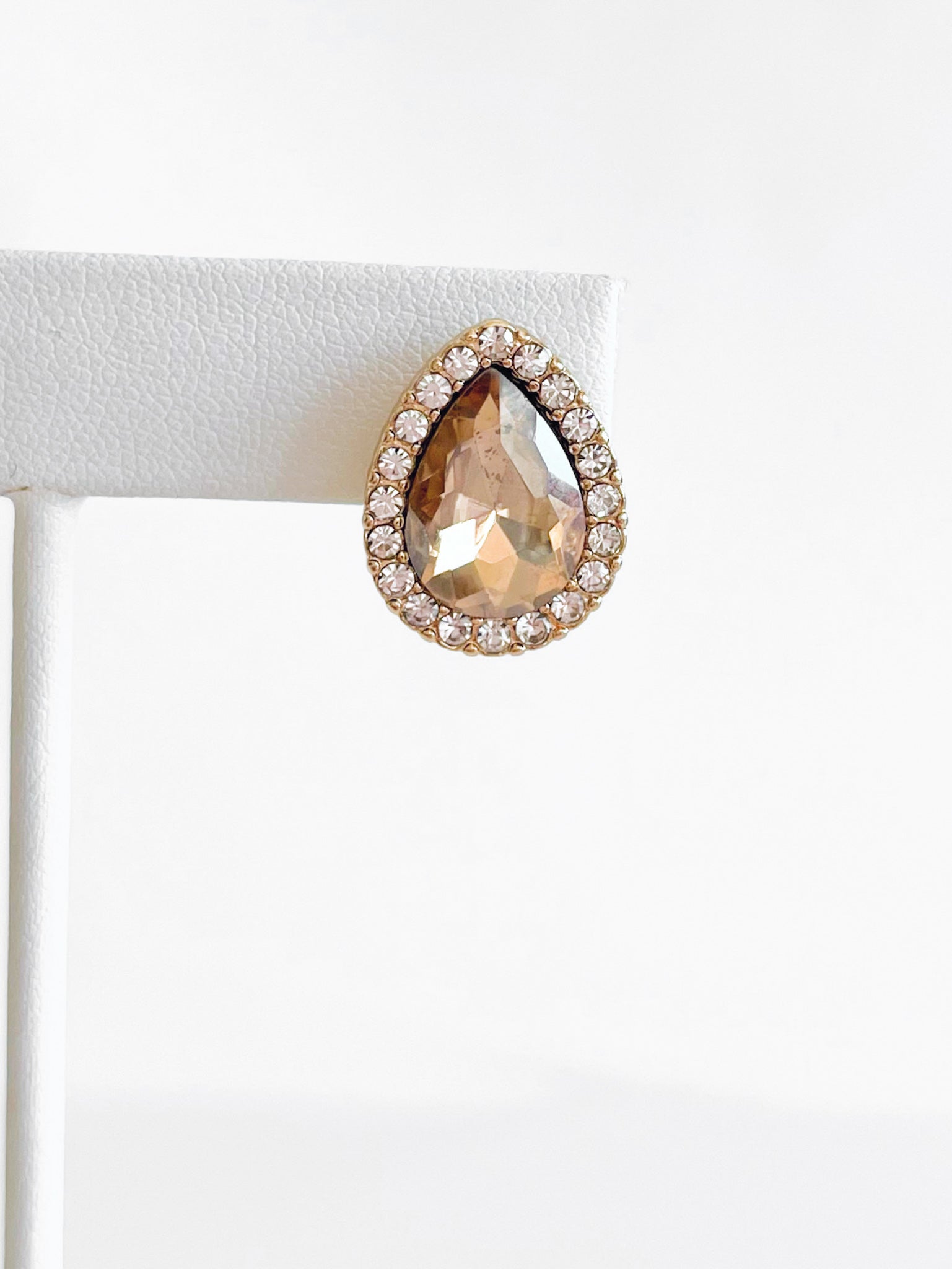 Teardrop Stud Earrings - Champagne-230 Jewelry-BAG BOUTIQUE-Coastal Bloom Boutique, find the trendiest versions of the popular styles and looks Located in Indialantic, FL