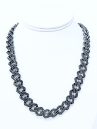 Gunmetal Black CZ Cuban Necklace-230 Jewelry-Darling-Coastal Bloom Boutique, find the trendiest versions of the popular styles and looks Located in Indialantic, FL