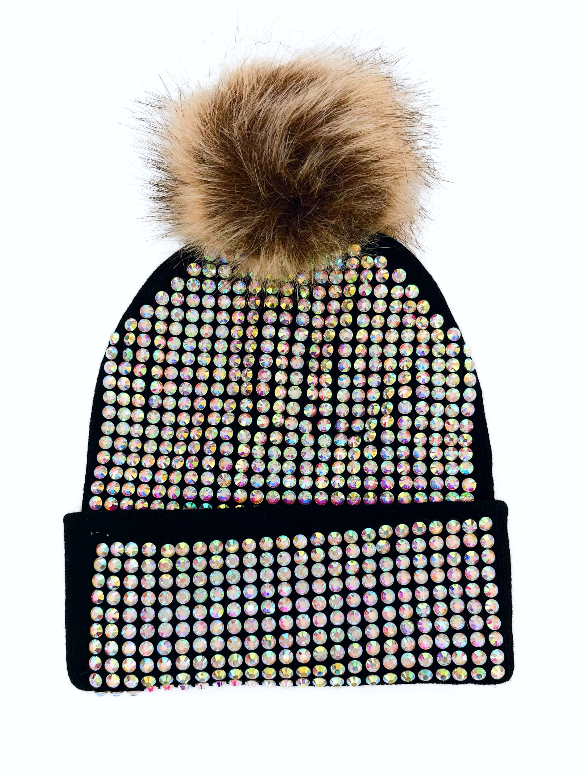 All Bling Out Beanie Hat - Black-260 Other Accessories-Wona Trading-Coastal Bloom Boutique, find the trendiest versions of the popular styles and looks Located in Indialantic, FL