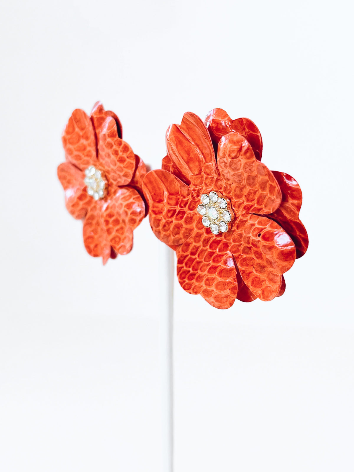CZ Blossom Earrings - Orange-230 Jewelry-Golden Stella-Coastal Bloom Boutique, find the trendiest versions of the popular styles and looks Located in Indialantic, FL