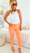 Love Endures Italian Jogger - Neon Orange-180 Joggers-Yolly-Coastal Bloom Boutique, find the trendiest versions of the popular styles and looks Located in Indialantic, FL