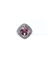 Pink CZ Square Halo Set-230 Jewelry-Radium-Coastal Bloom Boutique, find the trendiest versions of the popular styles and looks Located in Indialantic, FL
