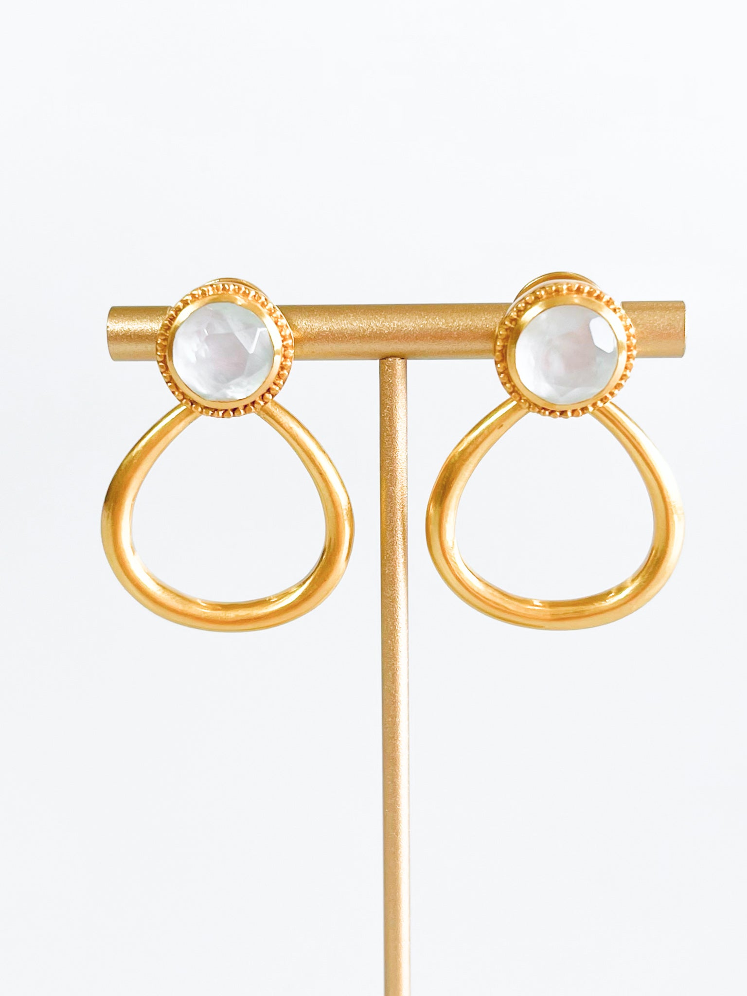 Flora Statement Earring - Clear - Julie Vos-230 Jewelry-Julie Vos-Coastal Bloom Boutique, find the trendiest versions of the popular styles and looks Located in Indialantic, FL