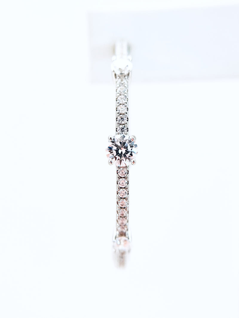 CZ Station Eternity Hoop Earring-230 Jewelry-NYC-Coastal Bloom Boutique, find the trendiest versions of the popular styles and looks Located in Indialantic, FL