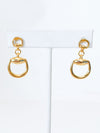 Horsebit Drop Earrings-230 Jewelry-Golden Stella-Coastal Bloom Boutique, find the trendiest versions of the popular styles and looks Located in Indialantic, FL