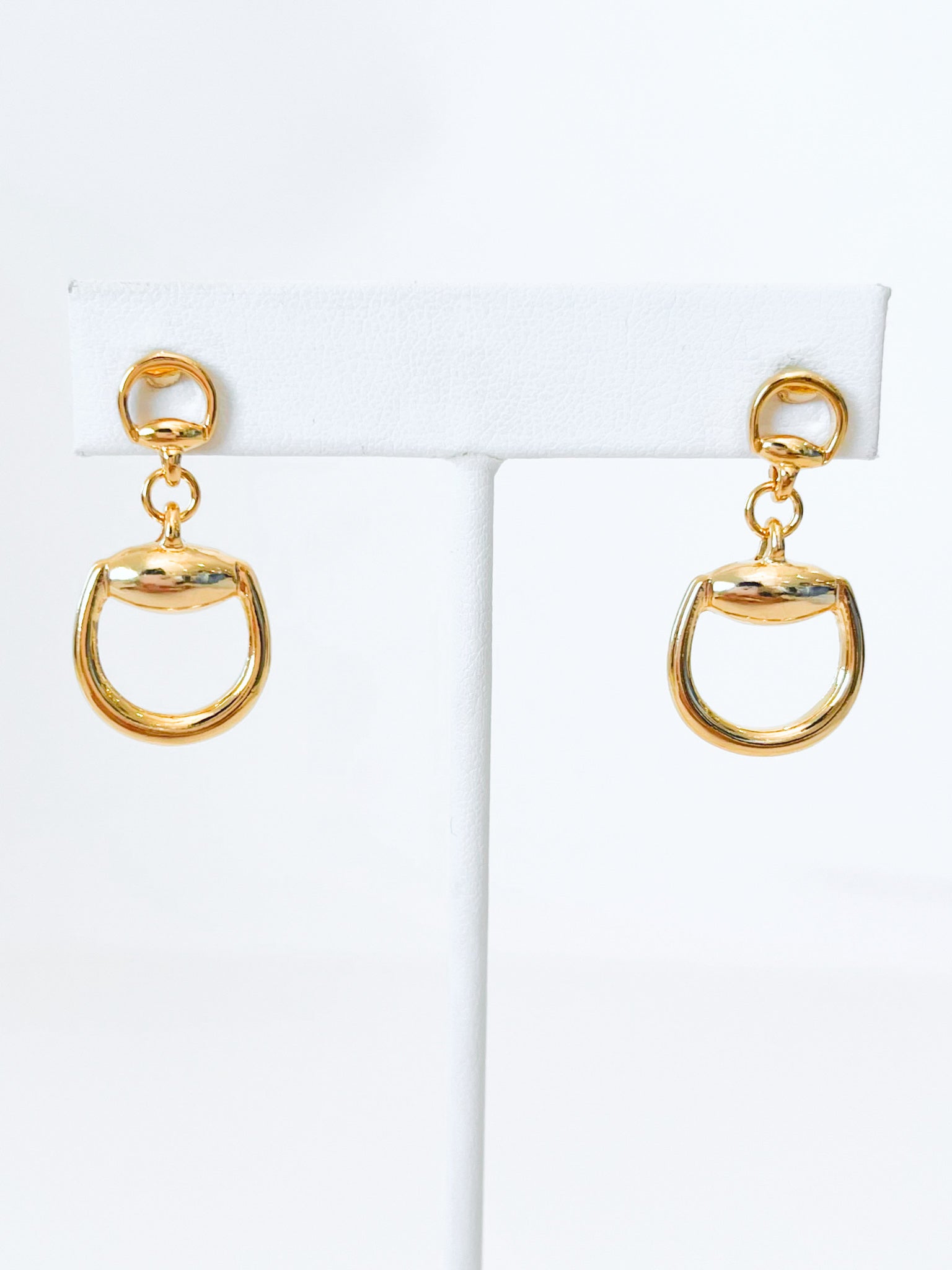 Horsebit Drop Earrings-230 Jewelry-Golden Stella-Coastal Bloom Boutique, find the trendiest versions of the popular styles and looks Located in Indialantic, FL