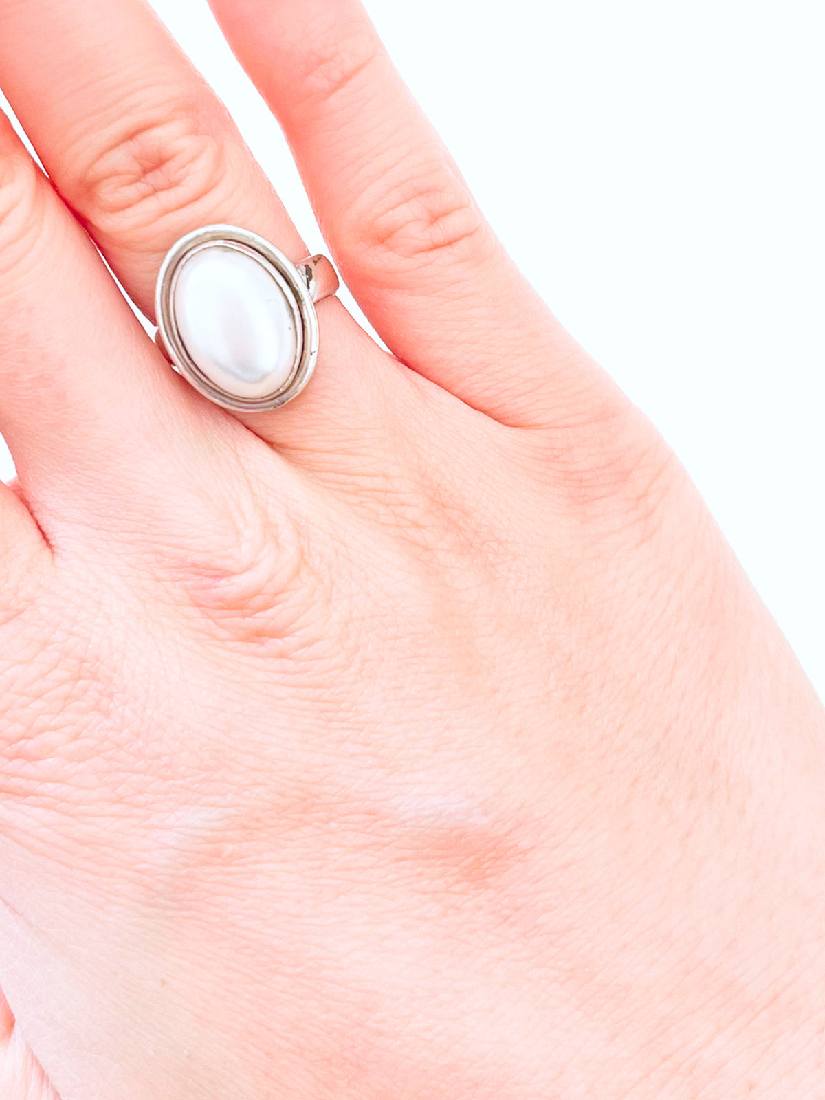 Sterling Silver Pearl Drop Ring-230 Jewelry-Oriental Treasure-Coastal Bloom Boutique, find the trendiest versions of the popular styles and looks Located in Indialantic, FL