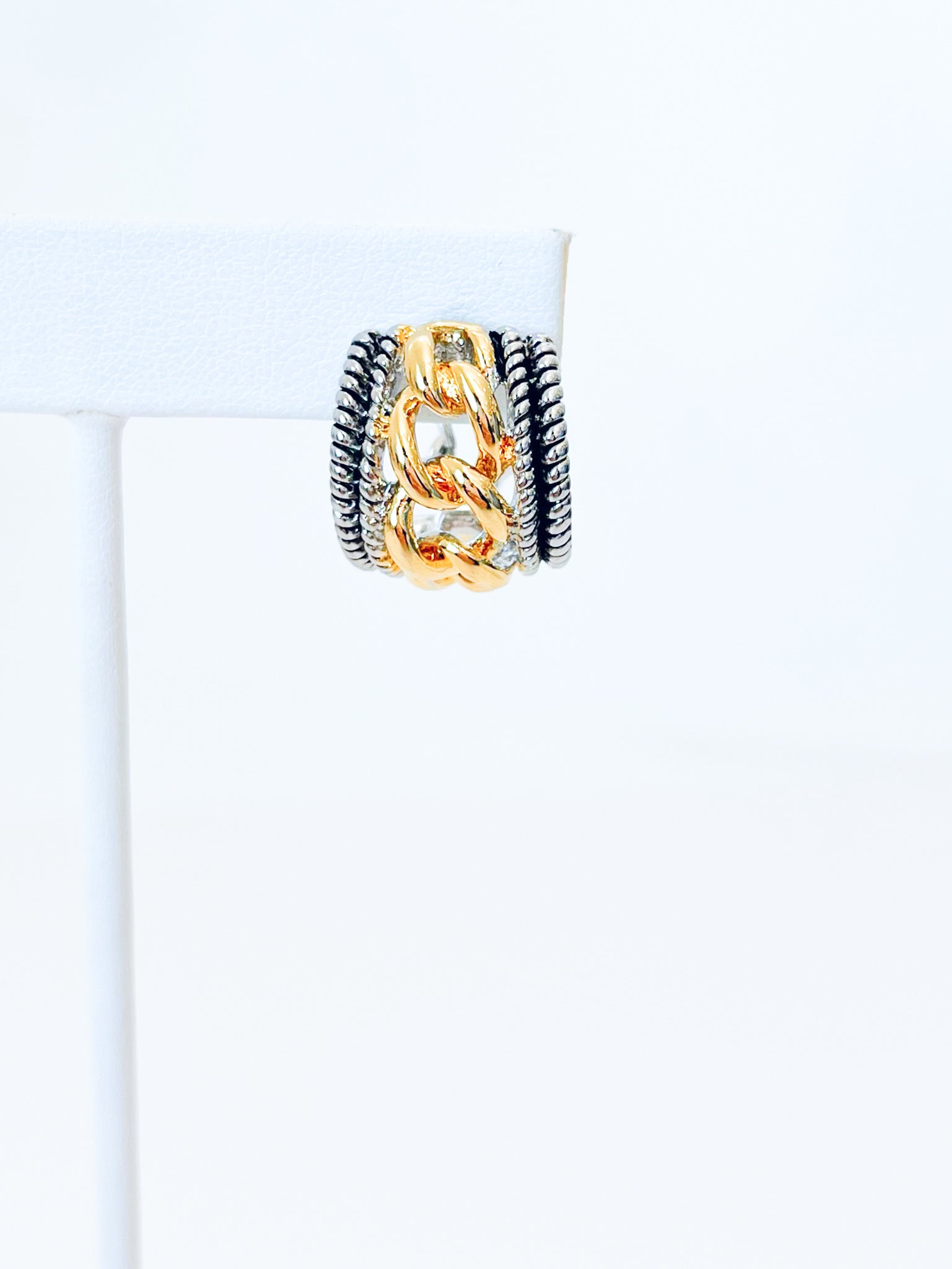 Cable Twist Half Hoops-230 Jewelry-Golden Stella-Coastal Bloom Boutique, find the trendiest versions of the popular styles and looks Located in Indialantic, FL