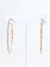 CZ Eternity Station Hoops-230 Jewelry-LA JEWELRY PLAZA-Coastal Bloom Boutique, find the trendiest versions of the popular styles and looks Located in Indialantic, FL
