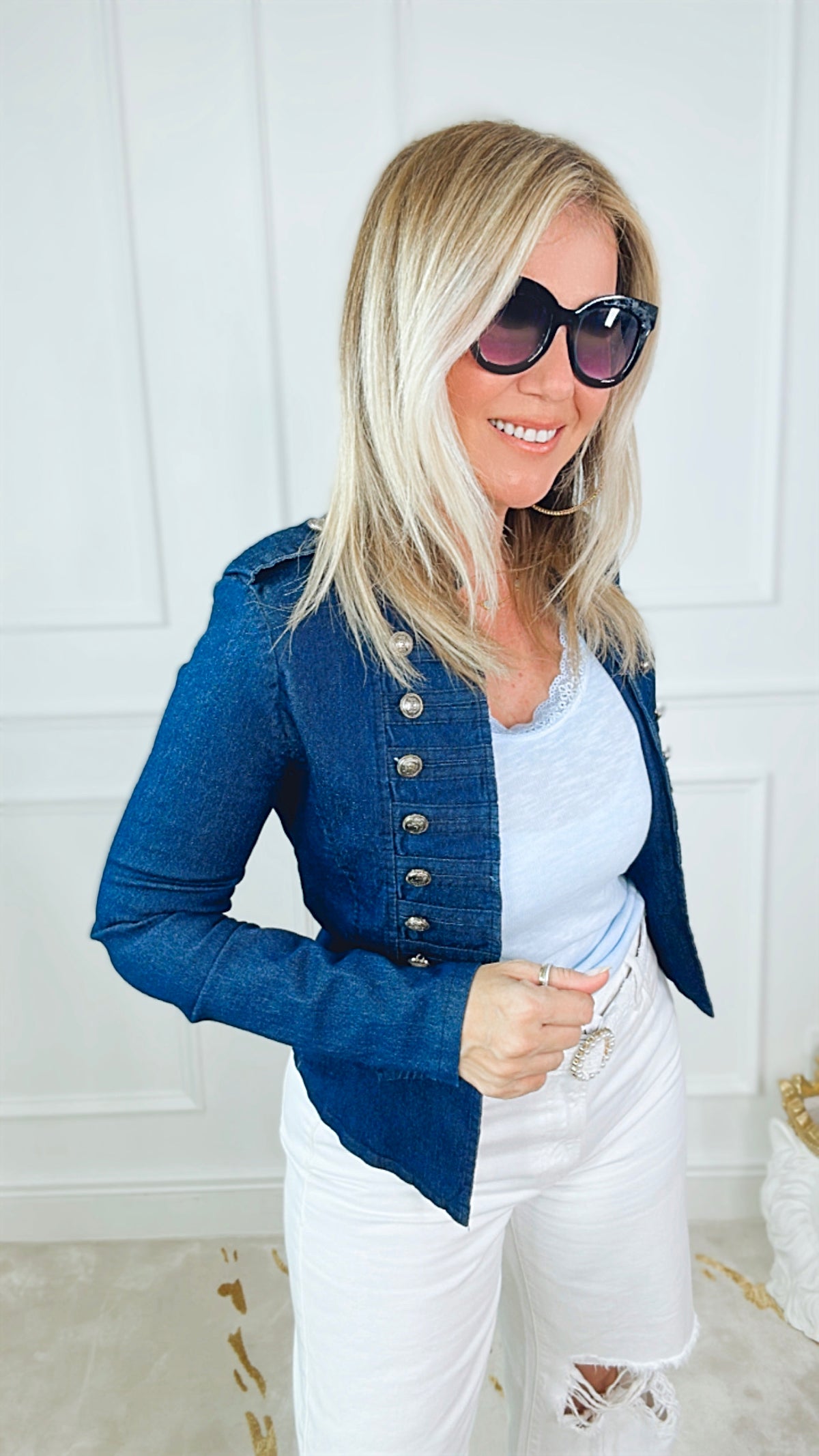 Italian Sgt Pepper Jacket-160 Jackets-Venti6 Outlet-Coastal Bloom Boutique, find the trendiest versions of the popular styles and looks Located in Indialantic, FL