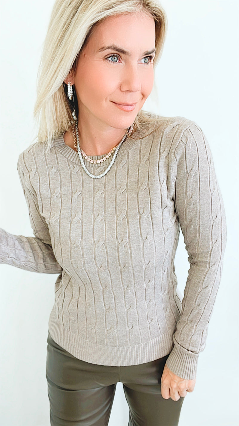 Hailey Knit Pullover Top - Camel-130 Long Sleeve Tops-Cielo-Coastal Bloom Boutique, find the trendiest versions of the popular styles and looks Located in Indialantic, FL
