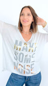 Make Some Noise Knit-White-130 Long Sleeve Tops-Venti6 Outlet-Coastal Bloom Boutique, find the trendiest versions of the popular styles and looks Located in Indialantic, FL