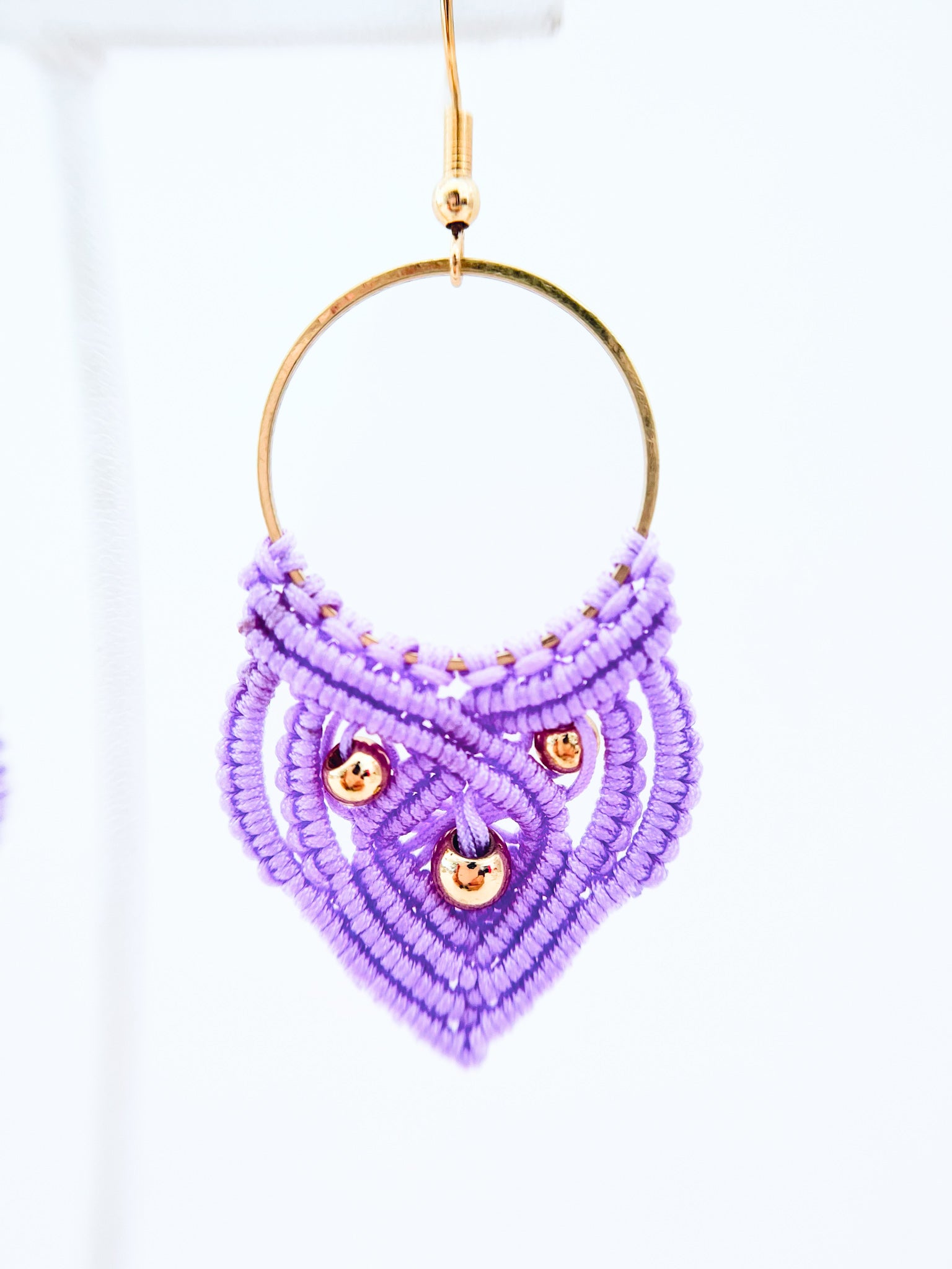 Hoop Crochet Earrings - Light Purple-230 Jewelry-Golden Stella-Coastal Bloom Boutique, find the trendiest versions of the popular styles and looks Located in Indialantic, FL