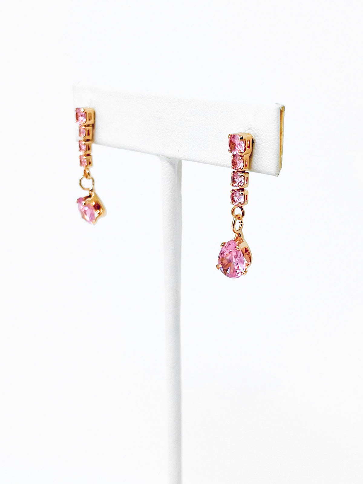 Evening Teardrop Dangle Earring - Pink-230 Jewelry-Wona Trading-Coastal Bloom Boutique, find the trendiest versions of the popular styles and looks Located in Indialantic, FL