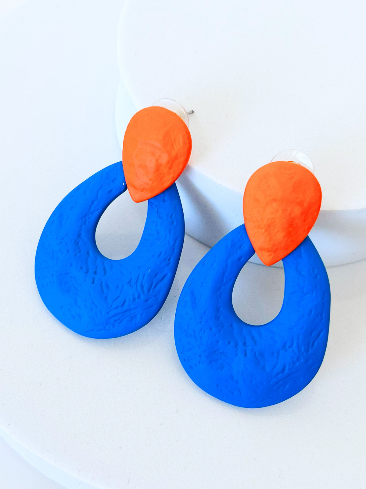 Statement Teardrop Dangle Earrings - Blue-230 Jewelry-Wona Trading-Coastal Bloom Boutique, find the trendiest versions of the popular styles and looks Located in Indialantic, FL
