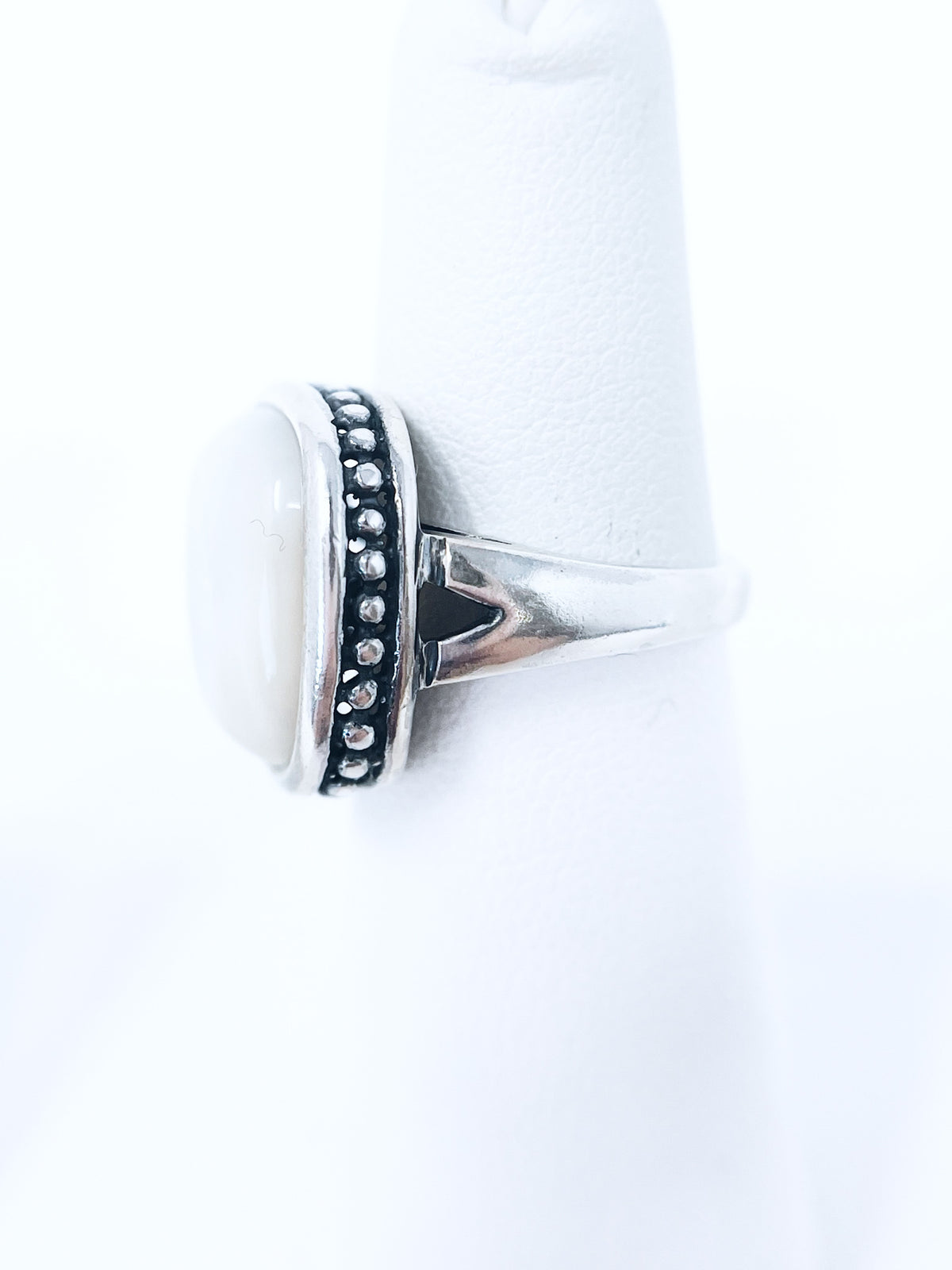 Sterling Silver Square Pearlescent Ring-230 Jewelry-Oriental Treasure-Coastal Bloom Boutique, find the trendiest versions of the popular styles and looks Located in Indialantic, FL