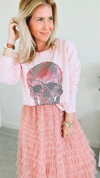 Stella Tiered Tulle Skirt - Blush-170 Bottoms-Taba Stitch-Coastal Bloom Boutique, find the trendiest versions of the popular styles and looks Located in Indialantic, FL