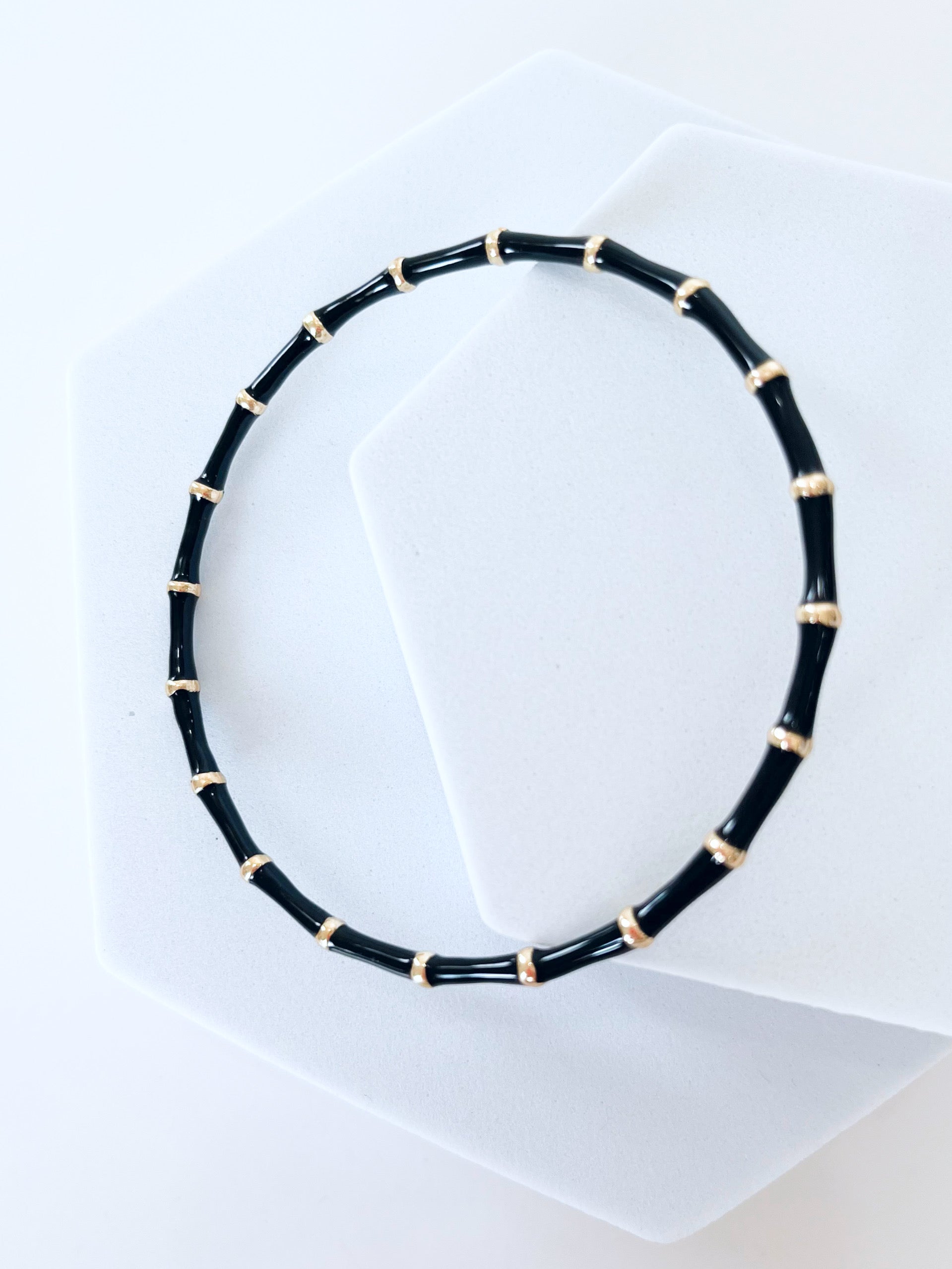 Thin Bamboo Bracelet - Black-230 Jewelry-Golden Stella-Coastal Bloom Boutique, find the trendiest versions of the popular styles and looks Located in Indialantic, FL
