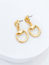 Horsebit Drop Earrings-230 Jewelry-Golden Stella-Coastal Bloom Boutique, find the trendiest versions of the popular styles and looks Located in Indialantic, FL
