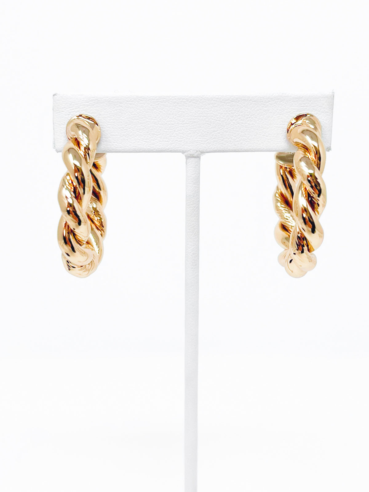 Twisted Rope Hoop Earrings - Medium-230 Jewelry-Golden Stella-Coastal Bloom Boutique, find the trendiest versions of the popular styles and looks Located in Indialantic, FL
