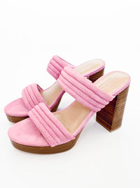 Suede Straps Block Sandals - Pink-250 Shoes-RagCompany-Coastal Bloom Boutique, find the trendiest versions of the popular styles and looks Located in Indialantic, FL
