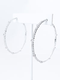 CZ Eternity Station Hoops-230 Jewelry-LA JEWELRY PLAZA-Coastal Bloom Boutique, find the trendiest versions of the popular styles and looks Located in Indialantic, FL
