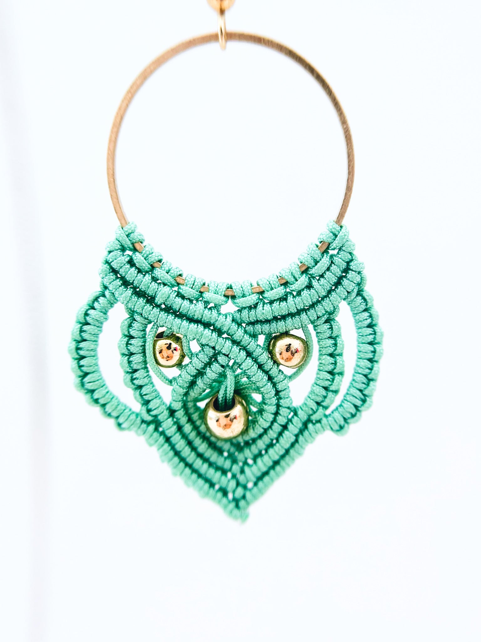 Hoop Crochet Earrings - Mint-230 Jewelry-Golden Stella-Coastal Bloom Boutique, find the trendiest versions of the popular styles and looks Located in Indialantic, FL